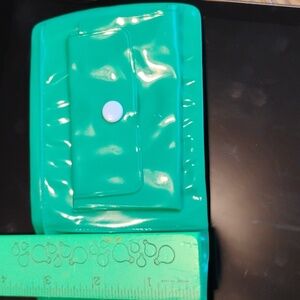 Power Rangers Mighty Morphin Saban Intl WALLET PATENT LEATHER GREEN 1993